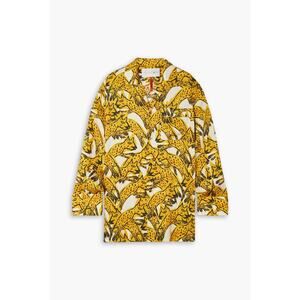 AZ Factory Thebe Magugu Amigos Jumping Printed Silk-twill Shirt - 2 - Yellow